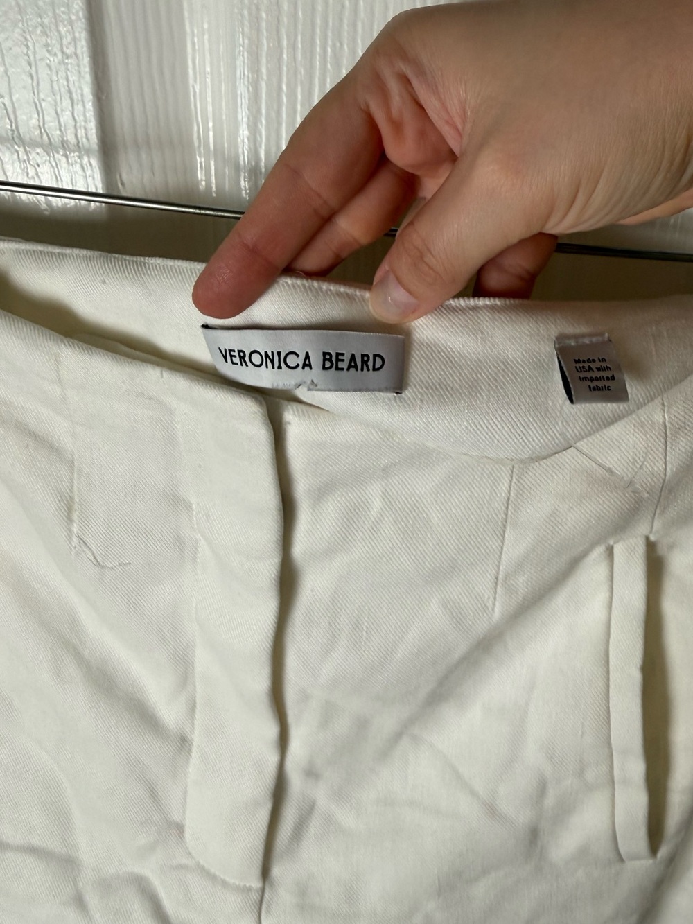 Veronica Beard Jude Wide-Leg Pants in White 8 - Picture 9 of 11